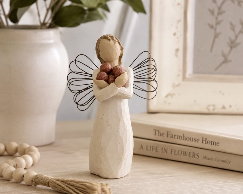 Willow Tree Good Health Figurine Susan Lordi 2003 Demdaco Angel w Apples